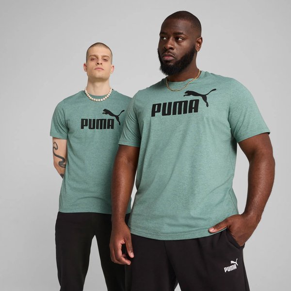 Koszulka męska Essentials No.1 Logo Heather Puma - Green Moon