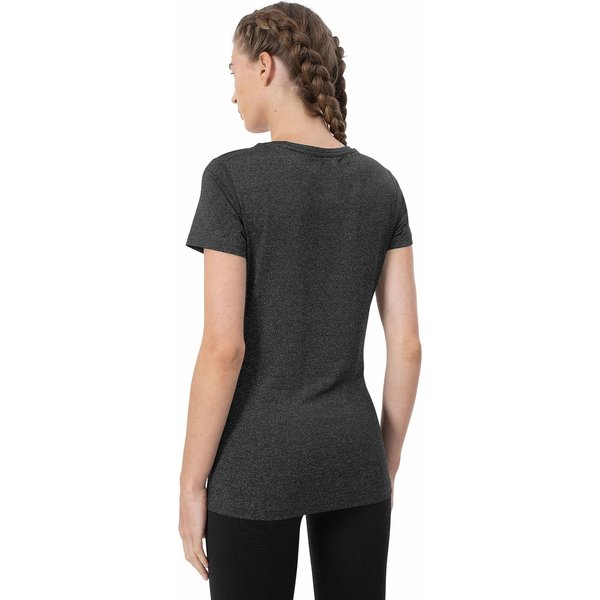 Koszulka damska 4FSS23TFTSF262 4F - czarny melanż