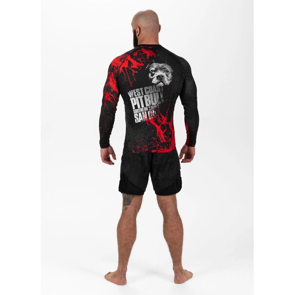Longsleeve męski Mens Rash Longsleeve Net Camo 2 Pitbull West Coast - czarny