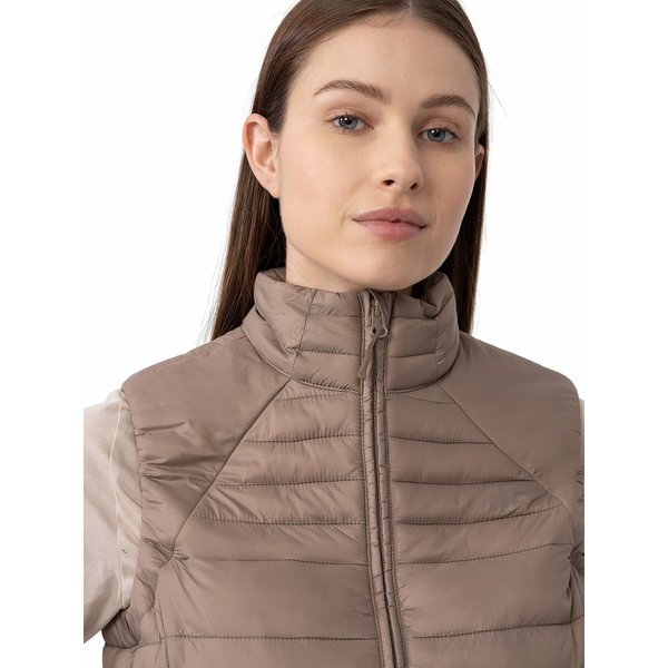 Kamizelka damska 4FAW23TVESF072 4F - jasny brąz