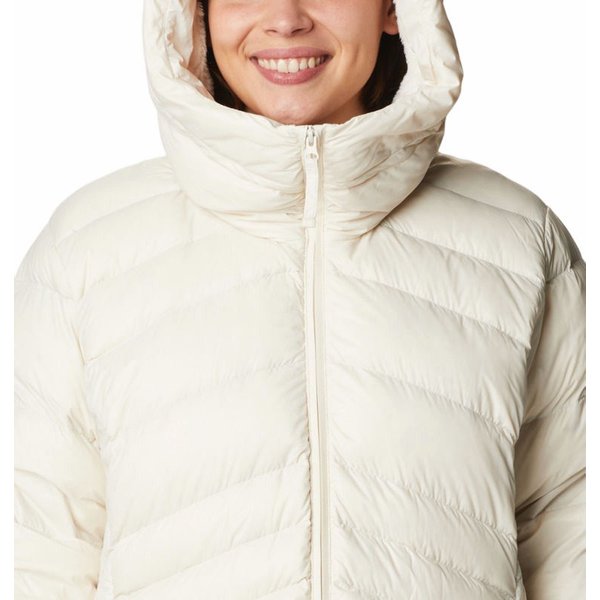 Płaszcz puchowy damski Autumn Park Down Mid Columbia - Chalk