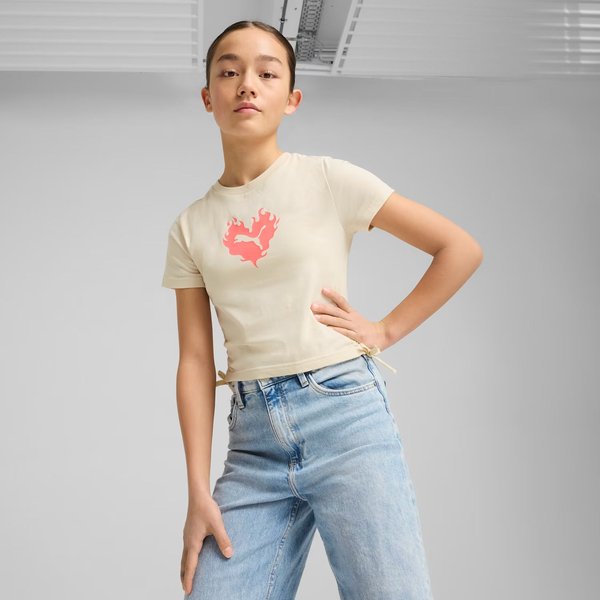 Koszulka juniorska Flaming Love Puma - alpine snow