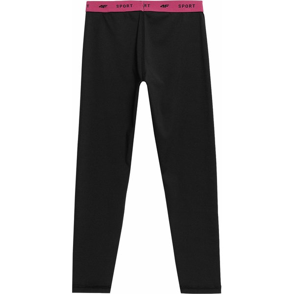 Legginsy dziewczęce 4FJAW23TFTIF142 4F - głęboka czerń