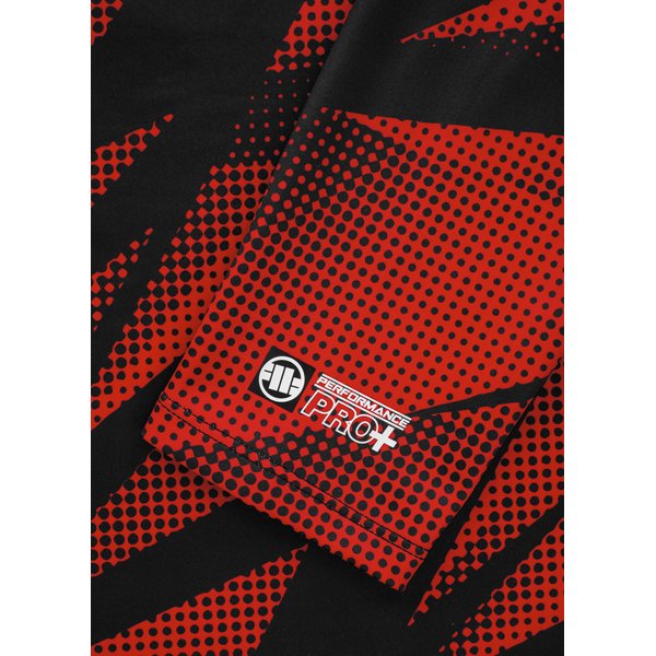 Longsleeve męski Mesh Performance Pro Plus Dot Camo 2 Pitbull West Coast - czarna/czerwona