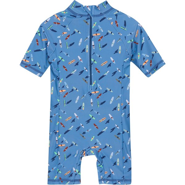 Kombinezon kąpielowy juniorski Baby Suit S/S AOP Color Kids - błękitny