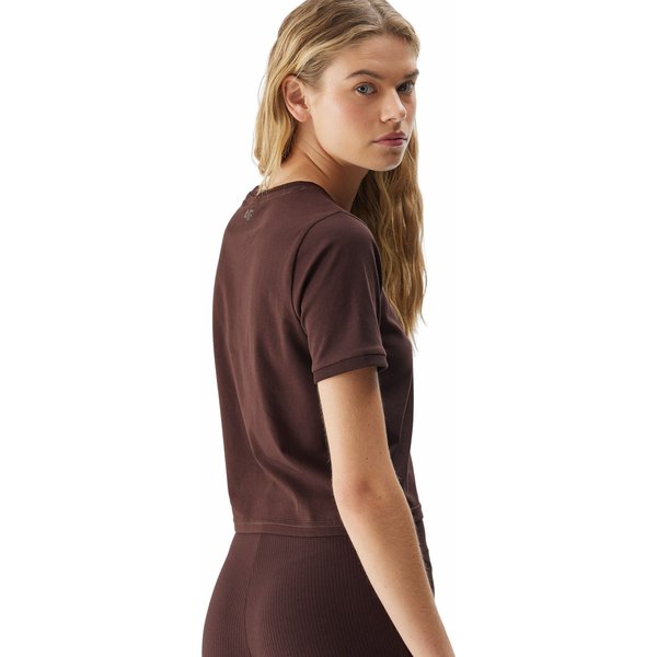 Koszulka damska 4FAW23TTSHF0879 4F - brąz