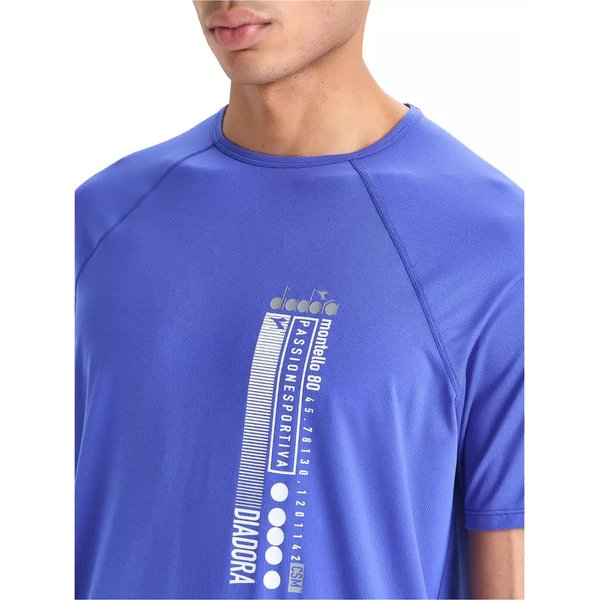 Koszulka męska Super Light SS T-shirt Be One Diadora - niebieski