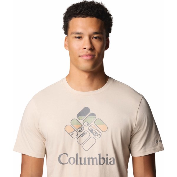 Koszulka męska Rapid Ridge Graphic Tee Columbia - Dark Stone, Heavenly Stacked Gem