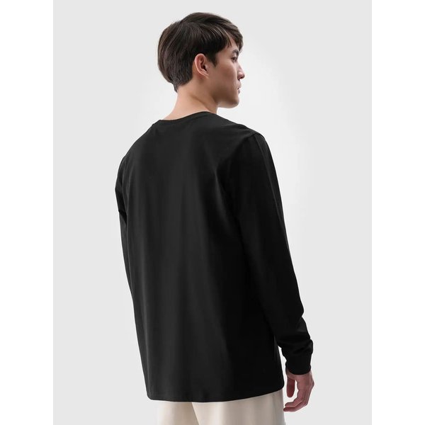 Longsleeve męski TLONM432 4F - głęboka czerń