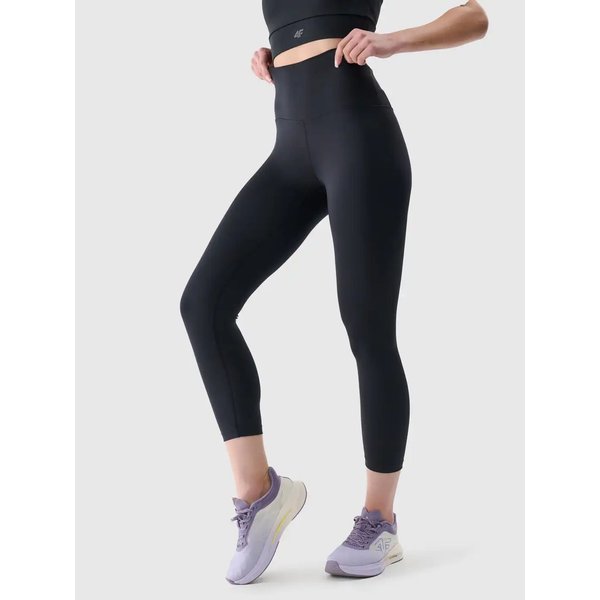 Legginsy damskie TFTIF308 4F - głęboka czerń