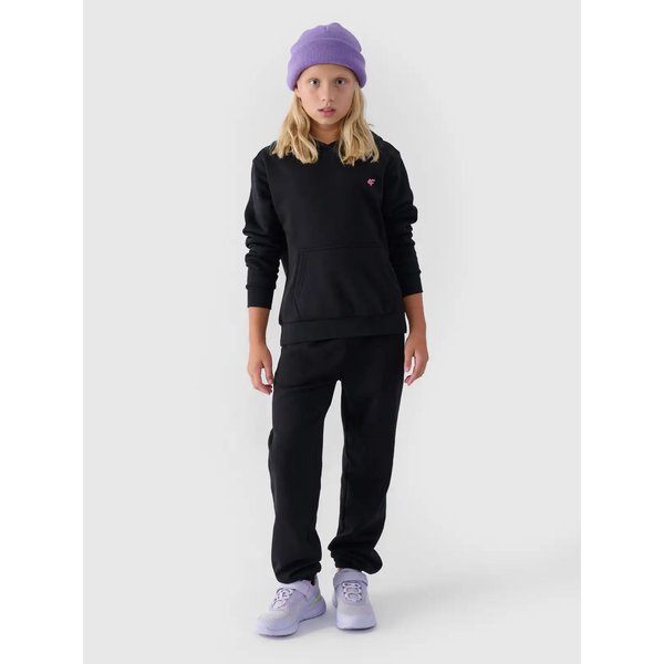 Bluza dziewczęca 4FJWMM00TSWSF1316 4F - głęboka czerń