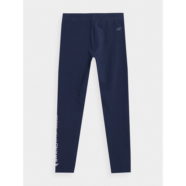 Legginsy dziewczęce 4FJSS23TTIGF039 4F - granatowe
