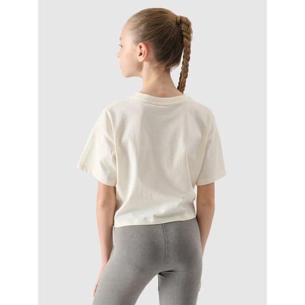 Koszulka dziewczęca TTSHF1872 4F - złamana biel