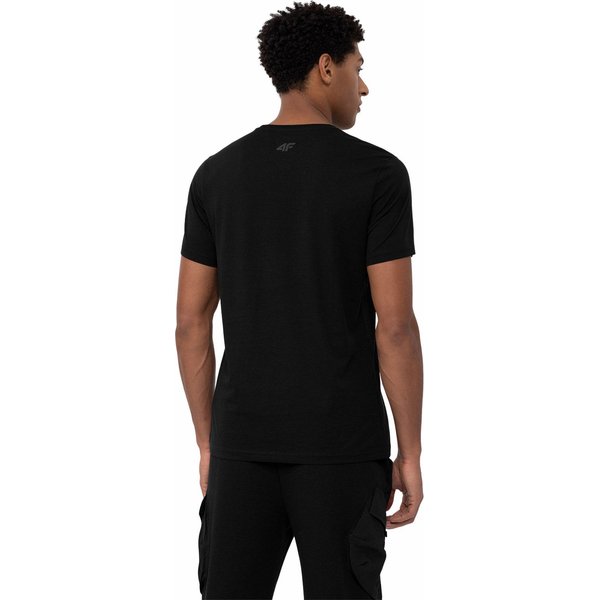 Koszulka męska 4FAW23TTSHM0863 4F - głęboka czerń
