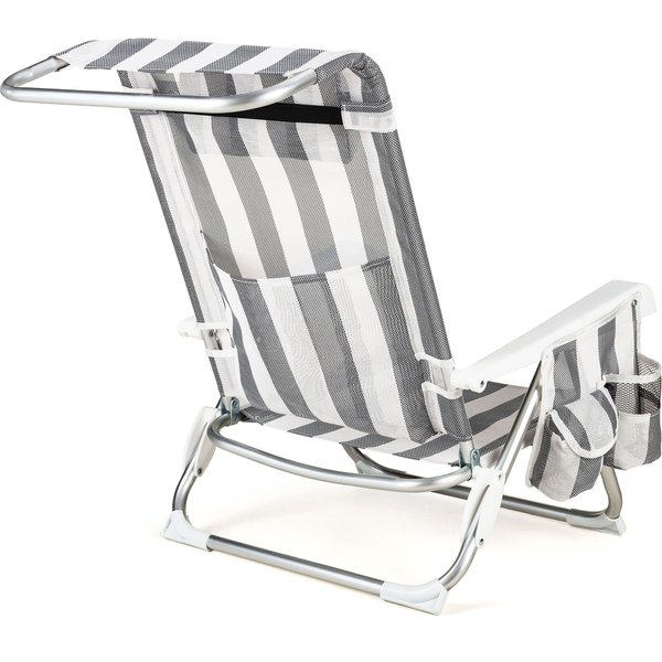 Krzesło plażowe z funkcją leżaka Sun Flex 2w1 Outtec - paski/szare