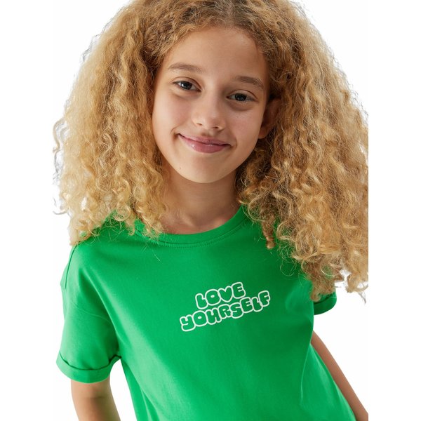 Koszulka dziewczęca 4FJAW23TTSHF0825 4F - zielony