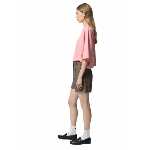 Spodenki damskie OTHWSS24TSHOF397 Outhorn - ciemny brązowy