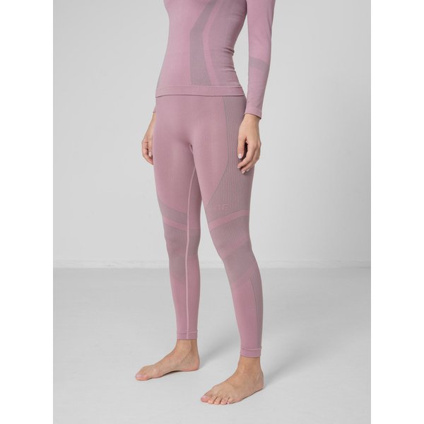Legginsy bezszwowe damskie H4Z22 BIDB030D 4F - różowe