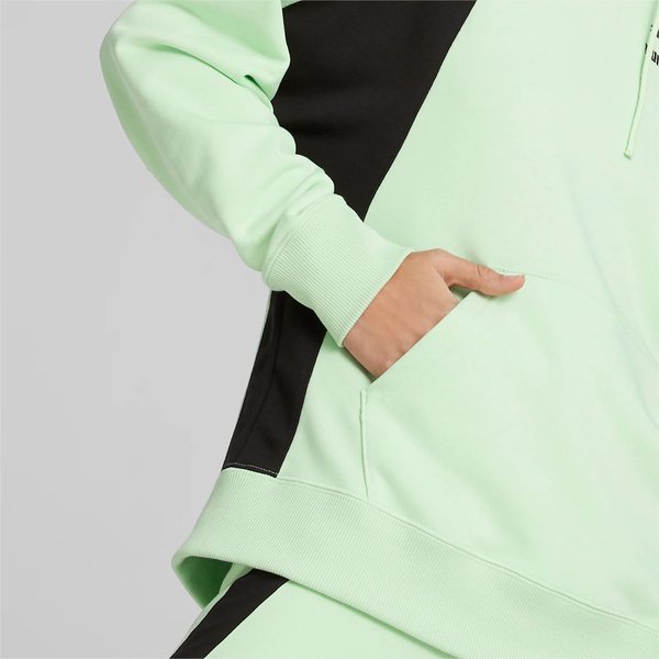 Bluza damska Classics Block Hoodie Puma - limonkowy