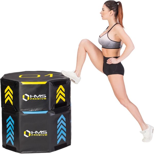 Skrzynie plyometryczne Octagon Soft 3szt. HMS Premium