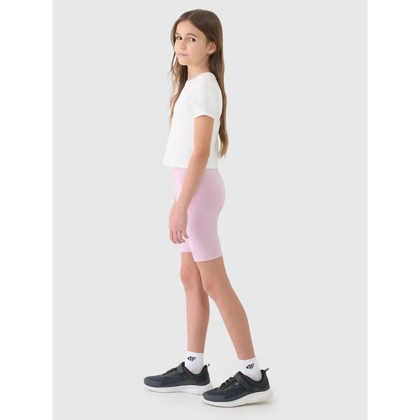 Legginsy, kolarki dziewczęce TSTIF014 4F - jasny róż