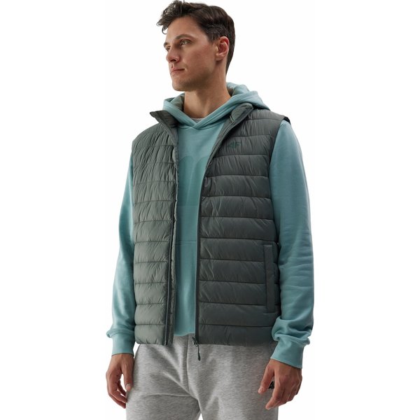 Kamizelka puchowa męska 4FWSS24TVJAM098 4F - jasna zieleń