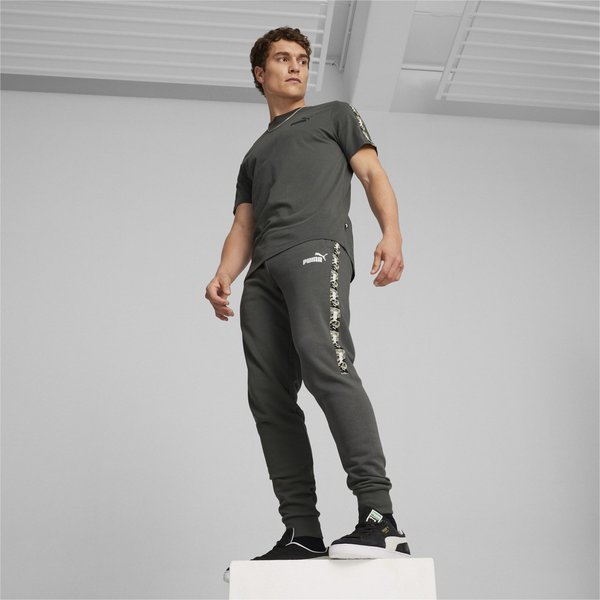 Spodnie dresowe męskie Ess Tape Camo Puma - Mineral Gray