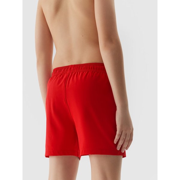 Spodenki kąpielowe chłopięce UBDSM110 4F - czerwony