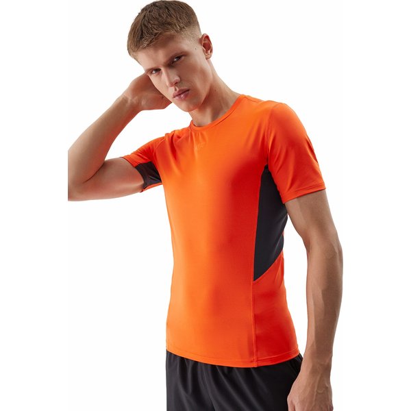 Koszulka męska 4FWSS24TFTSM600 4F - pomarańcz