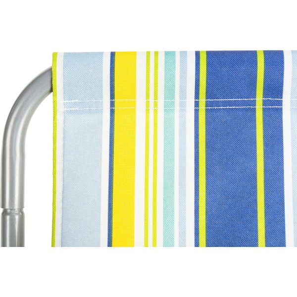 Leżak plażowy, ogrodowy Outtec - zielony paski