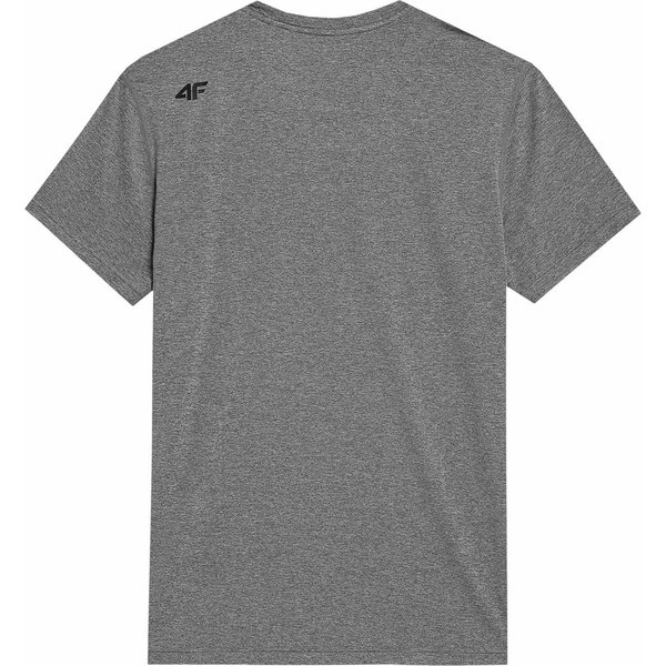 Koszulka męska 4FWSS24TFTSM599 4F - chłodny jasny szary melanż
