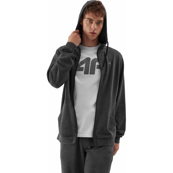 Bluza męska 4FAW23TSWSM695 4F - ciemny szary melanż