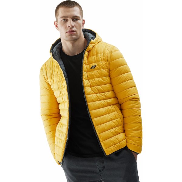 Kurtka puchowa dwustronna męska 4FAW23TDJAM242 4F - głęboka czerń