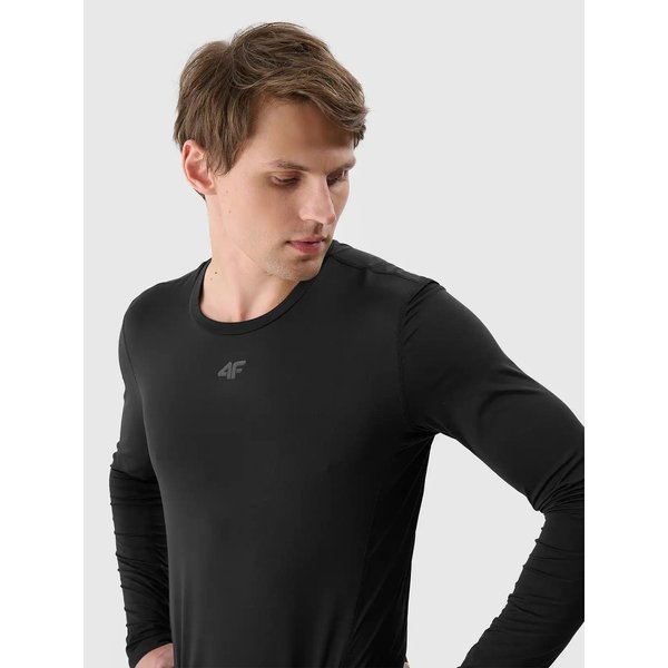 Longsleeve męski TFLOM372 4F - głęboka czerń
