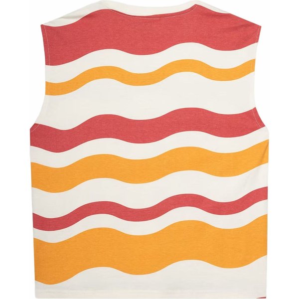 Bezrękawnik damski OTHSS23TSLEF009 Outhorn - biały/pomarańczowy/czerwony
