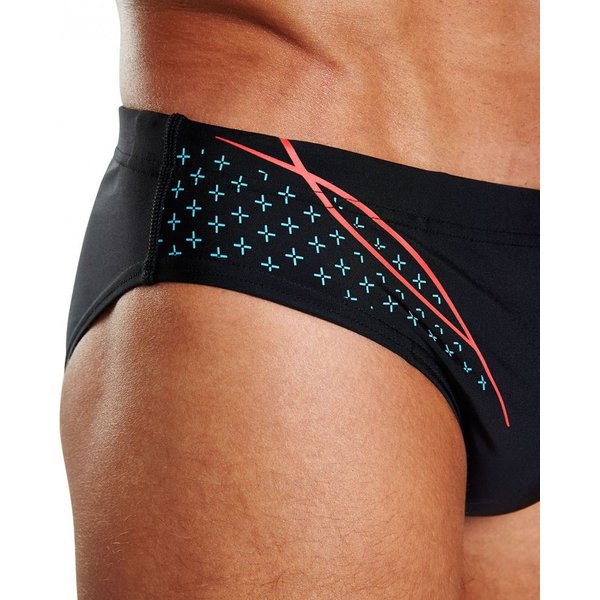 Slipy pływackie męskie Placement 7cm Brief Speedo - czarne 1