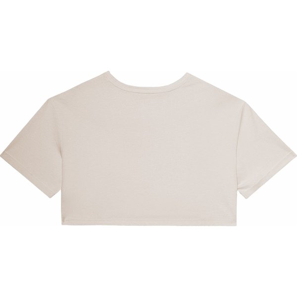 Koszulka, crop top damski 4FWSS24TTSHF1357 4F - kremowy