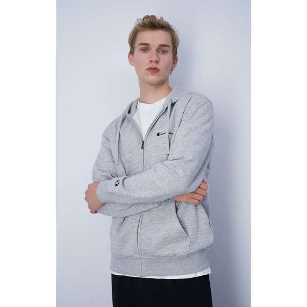 Bluza męska Full-Zip Small Script Logo Legacy Champion - szara