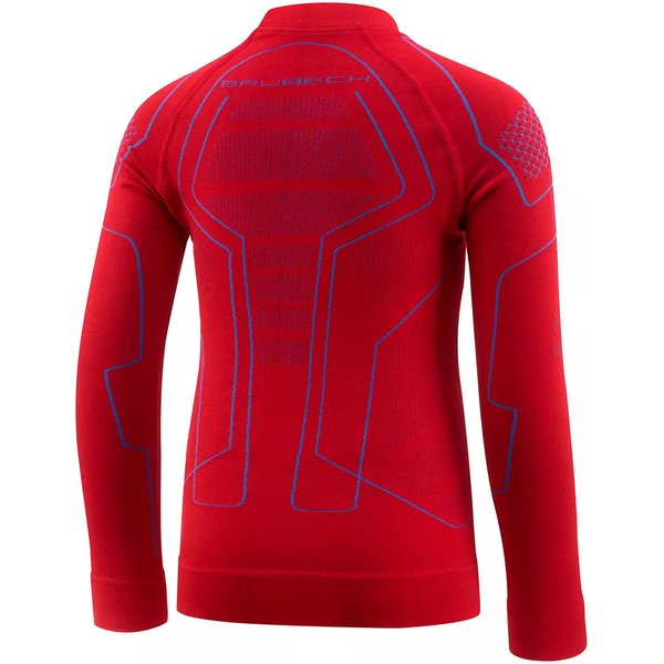 Koszulka termoaktywna juniorska Thermo Kids Brubeck - czerwony/niebieski