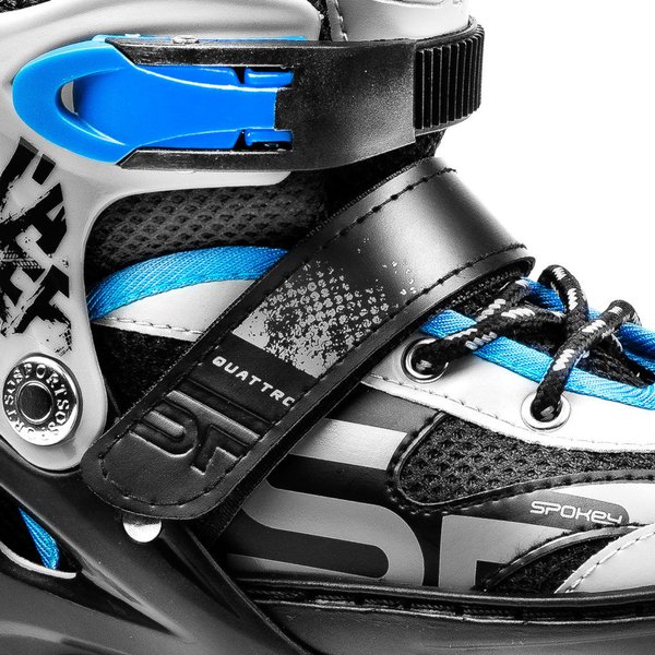 Rolki regulowane z wymienną płozą Quattro 4w1 Spokey - niebieskie