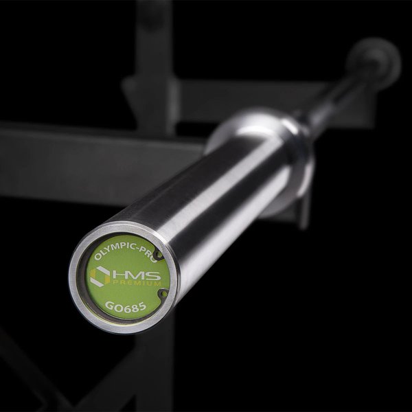 Gryf olimpijski prosty GO685 220cm 50mm z zaciskami ZG1000R HMS