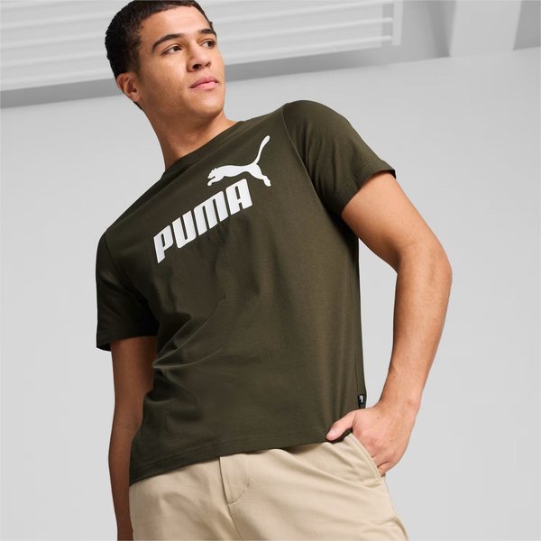 Koszulka męska ESS Logo Tee Puma - Dark Olive