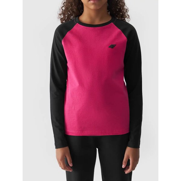 Longsleeve dziewczęcy TLONF291 4F - fuksja