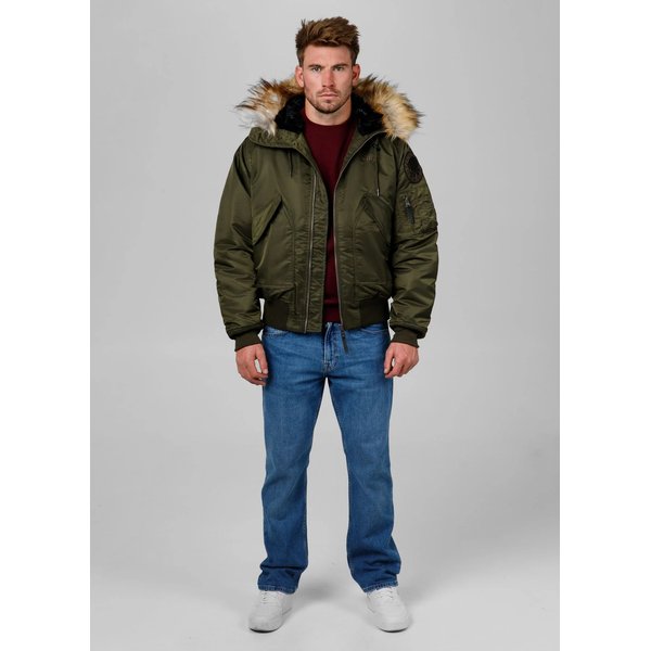 Kurtka męska Harvest Hooded Bomber Jacket Pitbull West Coast - olive