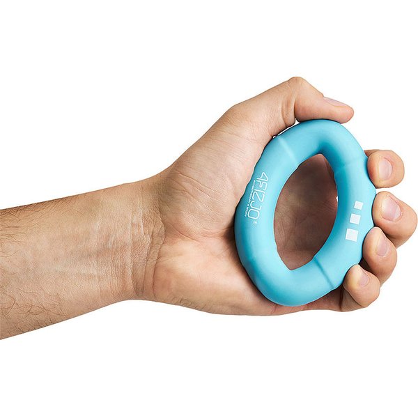 Silikonowy ściskacz, kółko do ściskania 4Fizjo - niebieski, opór średni