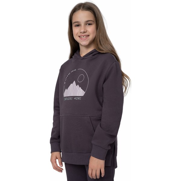 Bluza dziewczęca 4FJSS23TSWSF277 4F - fioletowa