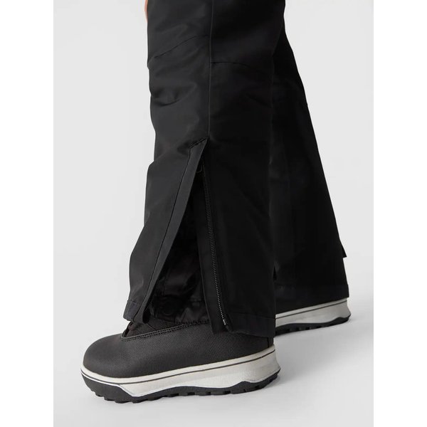 Spodnie narciarskie dziewczęce na szelkach TFTRF664 4F - głęboka czerń