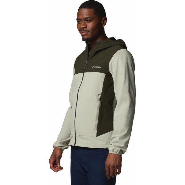 Softshell męski Heather Canyon II Hooded Columbia - safari/greenscape