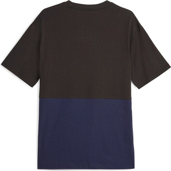 Koszulka męska Power Colorblock Tee Logo Puma - czarna/niebieska