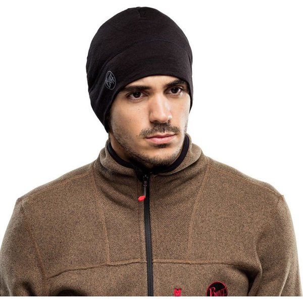 Czapka Lightweight Merino Wool Buff - Solid Black